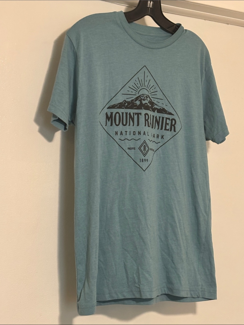 Mount Rainier Graphic Tee - Teal Blue